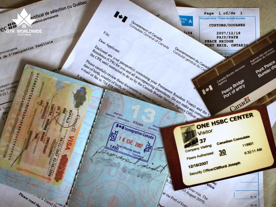 tư do đi lại Canada với thị thực thường trú nhân canada