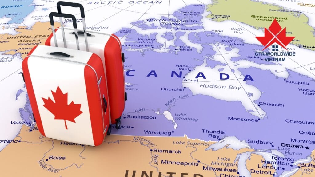 Cách di chuyển giữa 13 tỉnh bang và vùng lãnh thổ Canada